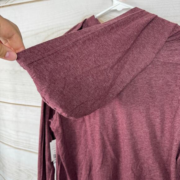 Kinetix Casual Luxury Wine Red Long Sleeve Pullover Hoodie Tee Size Medium - Picture 4 of 9